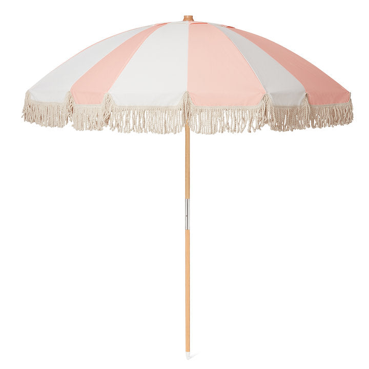 parasoll retro rosa striper søt MONCHIQE Amorosa Striped Soft Coral