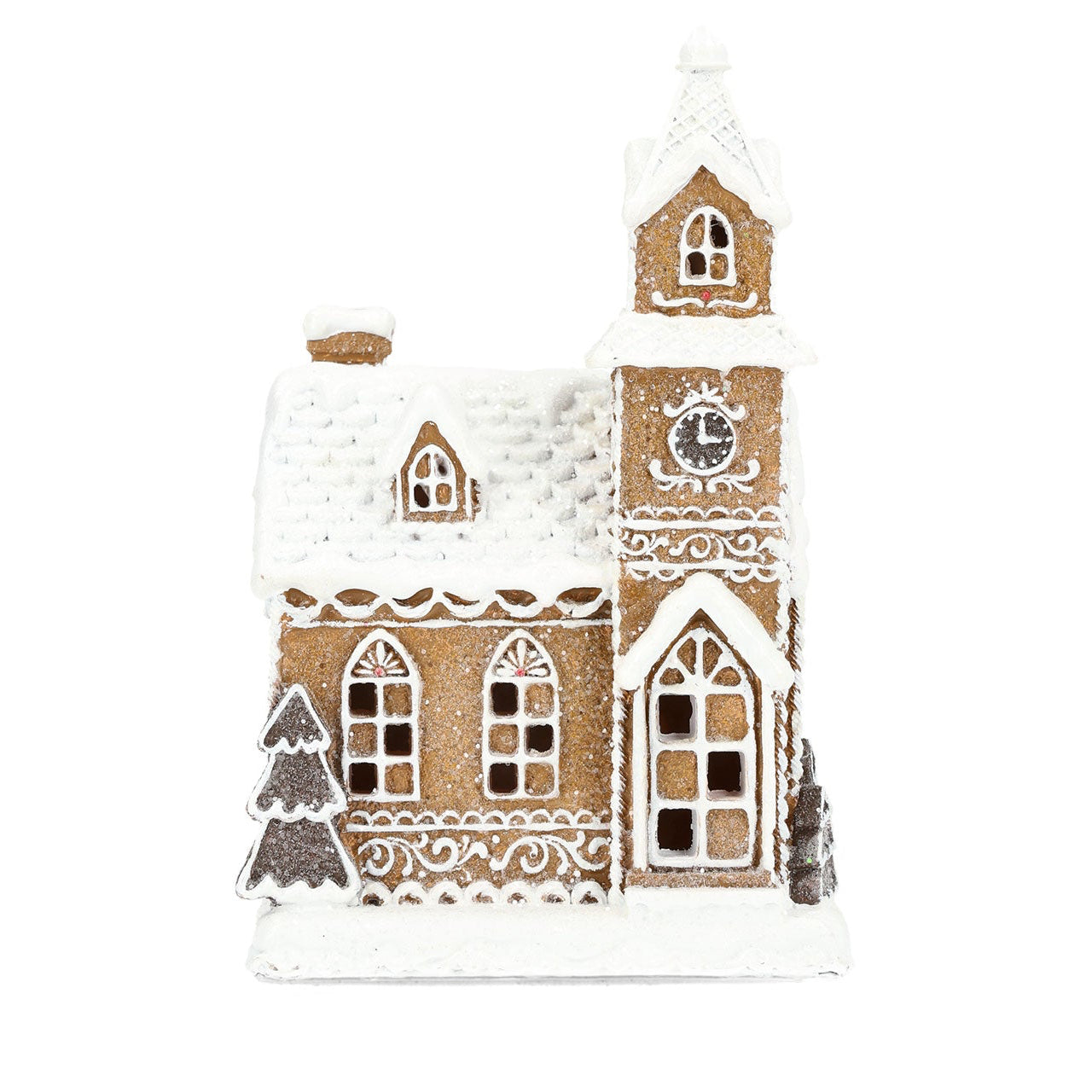 pepperkakehus juledekor med led lys