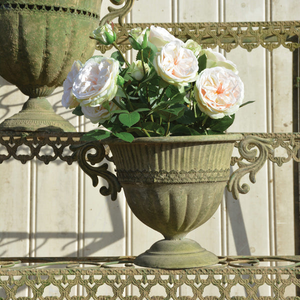 blomsterpotte urne grønn antikk rustikk
