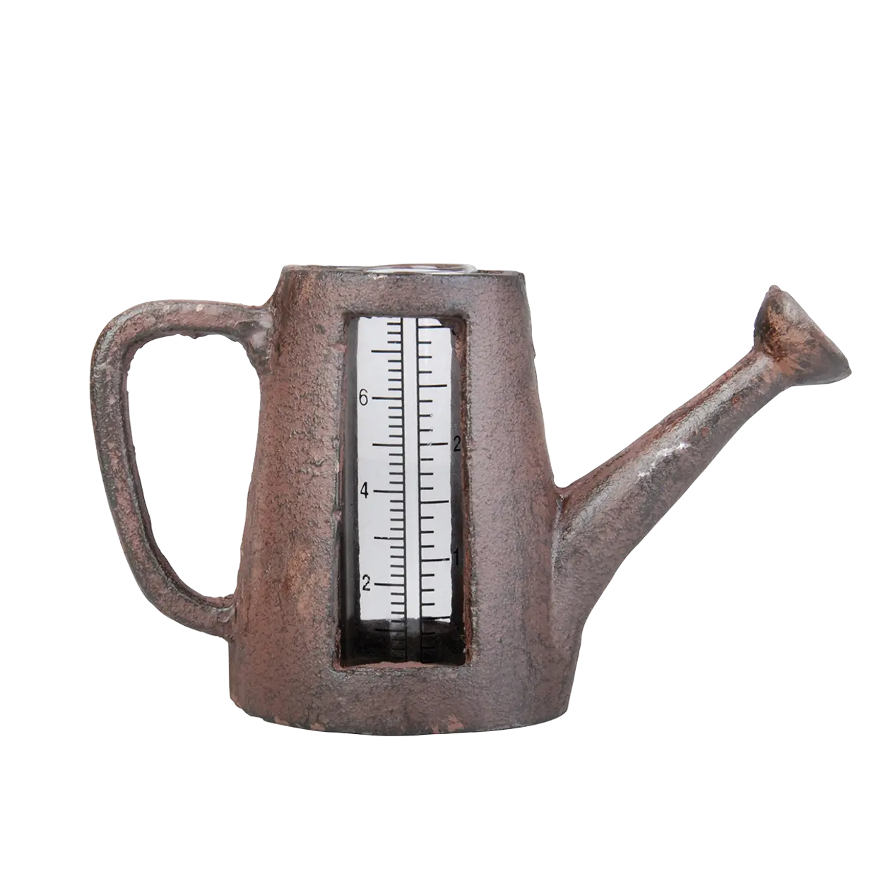 dekorativ regnmåler laget i støpejern