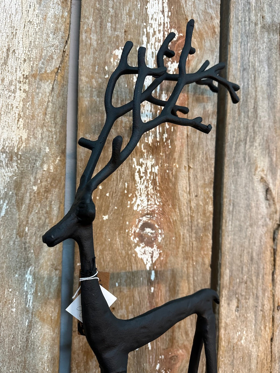 Reinsdyr, Svart Metall - 68cm