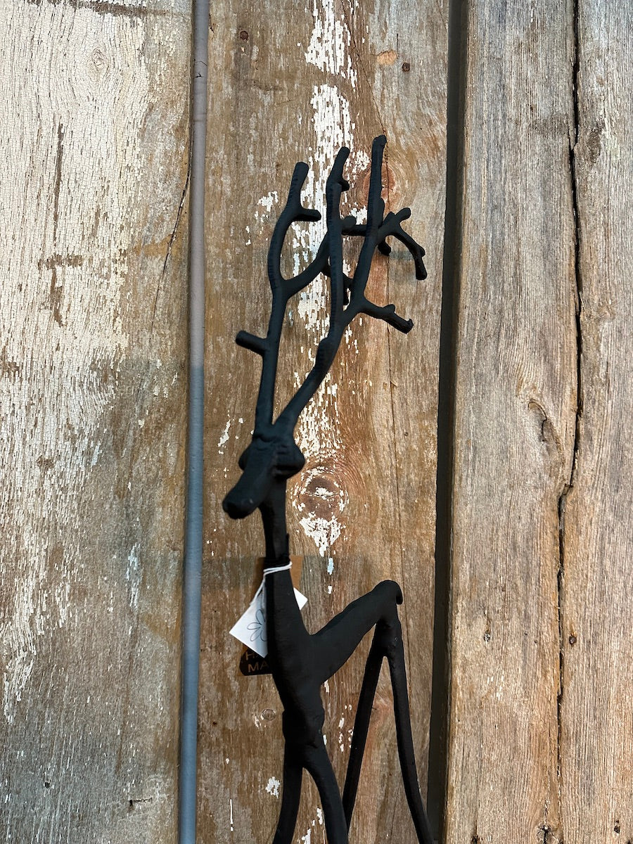 Reinsdyr, Svart Metall - 68cm