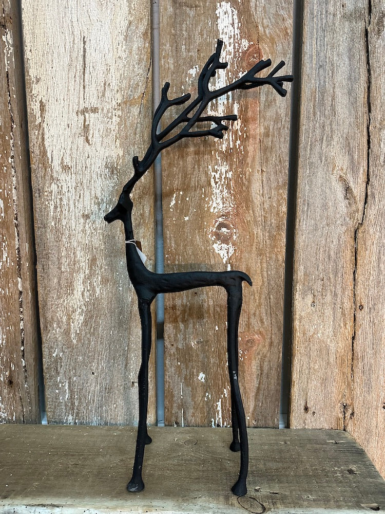 Reinsdyr, Svart Metall - 68cm