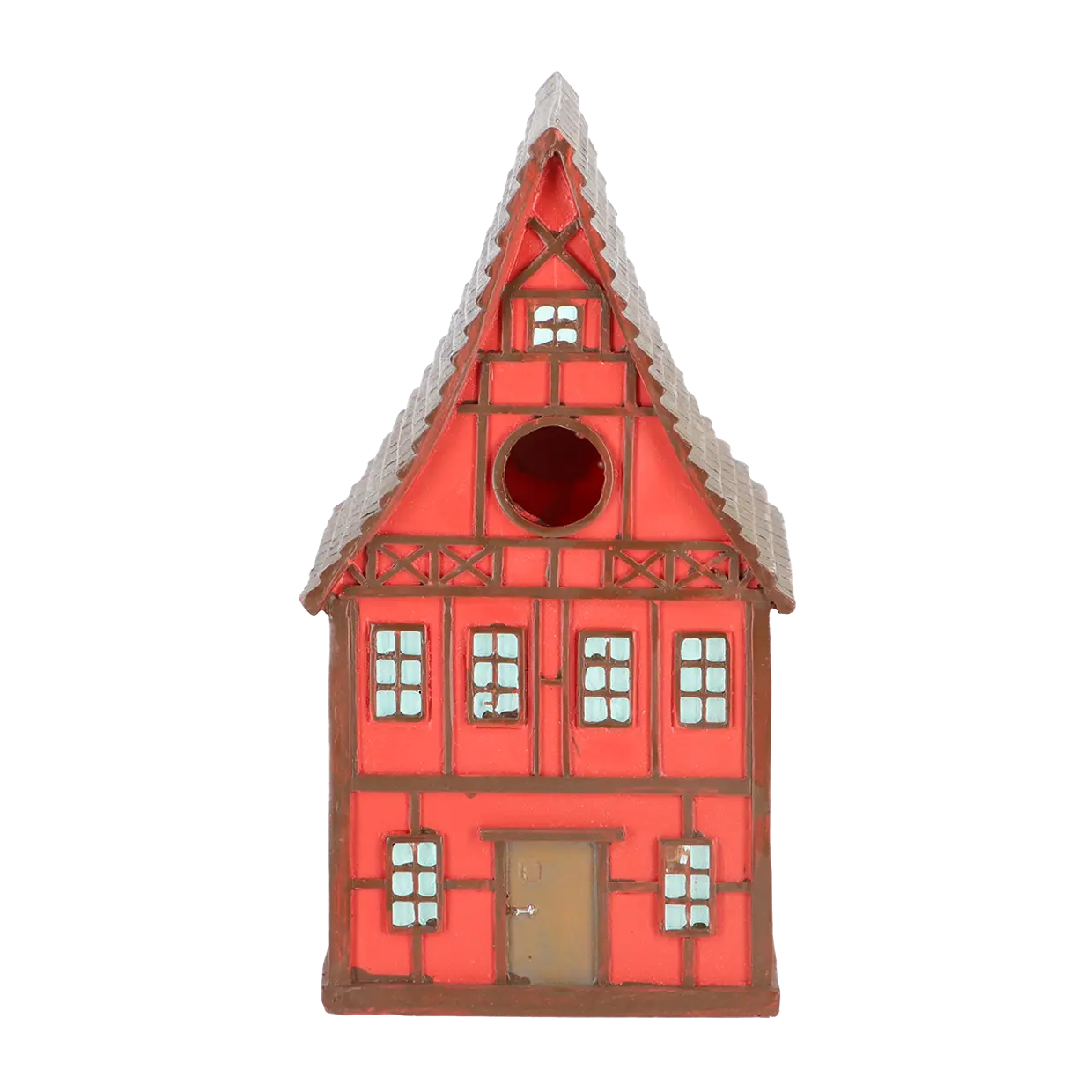 rødt fuglehus i landsbystil - søtt og dekorativt