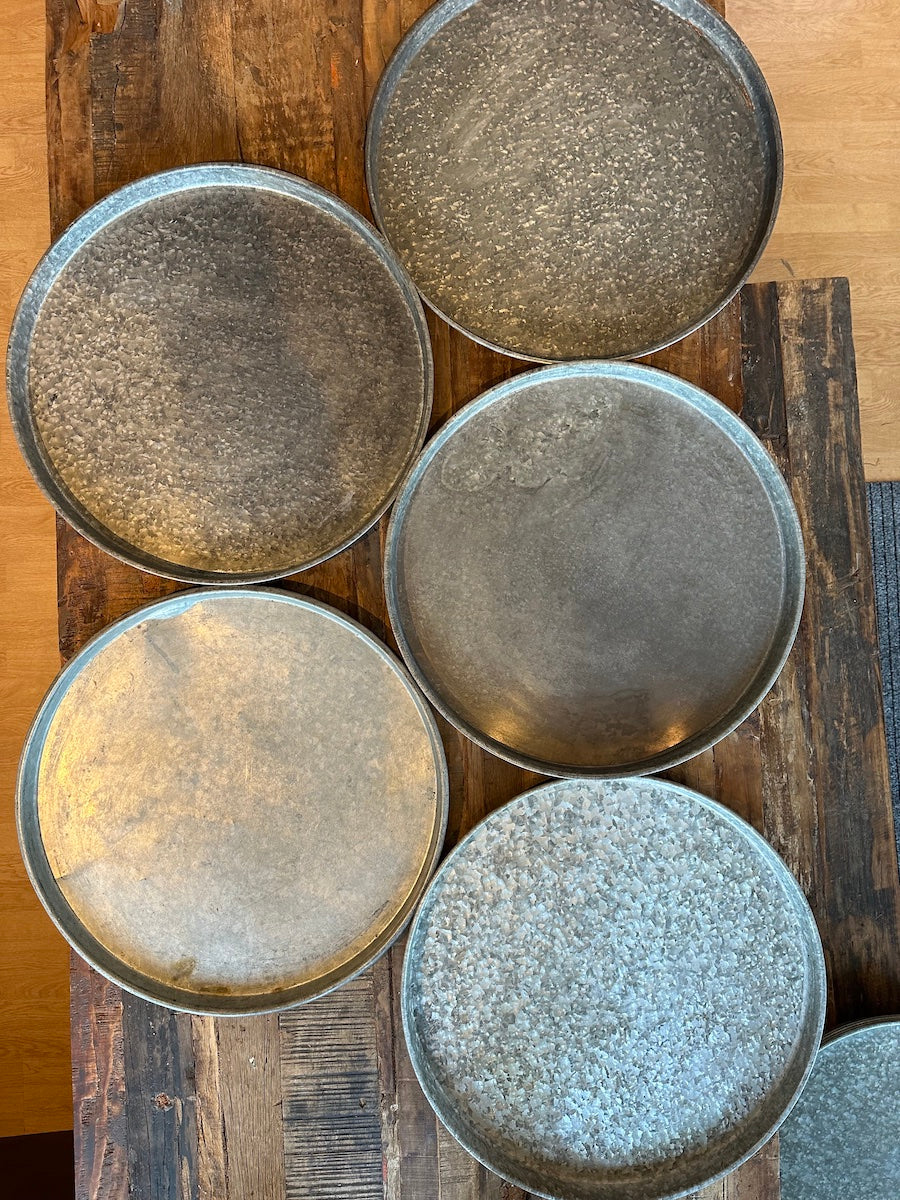 Stort Rundt Metallfat, Redesign - Ø55cm