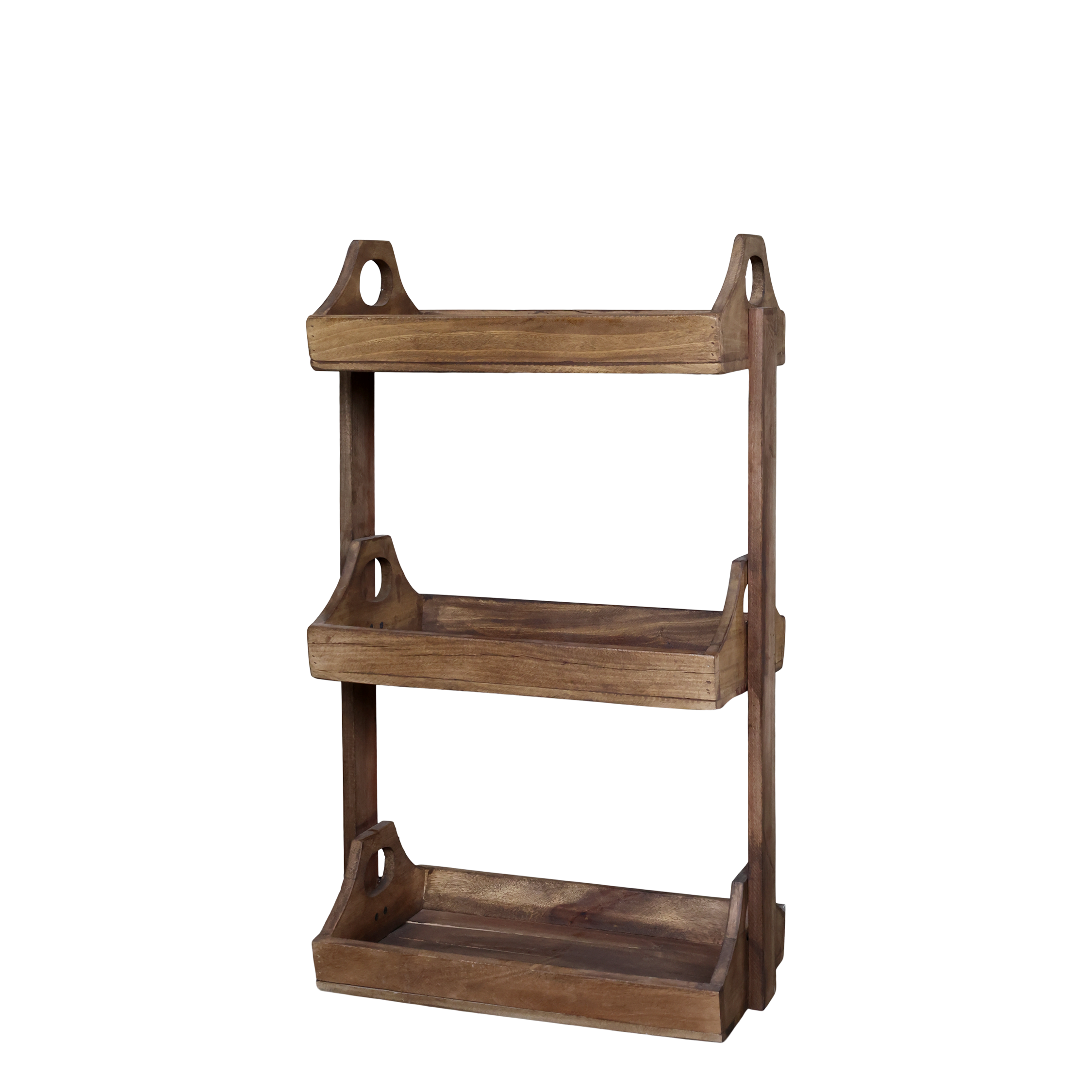 rustikk etasjereol etasjehylle i tre - fra chic antique