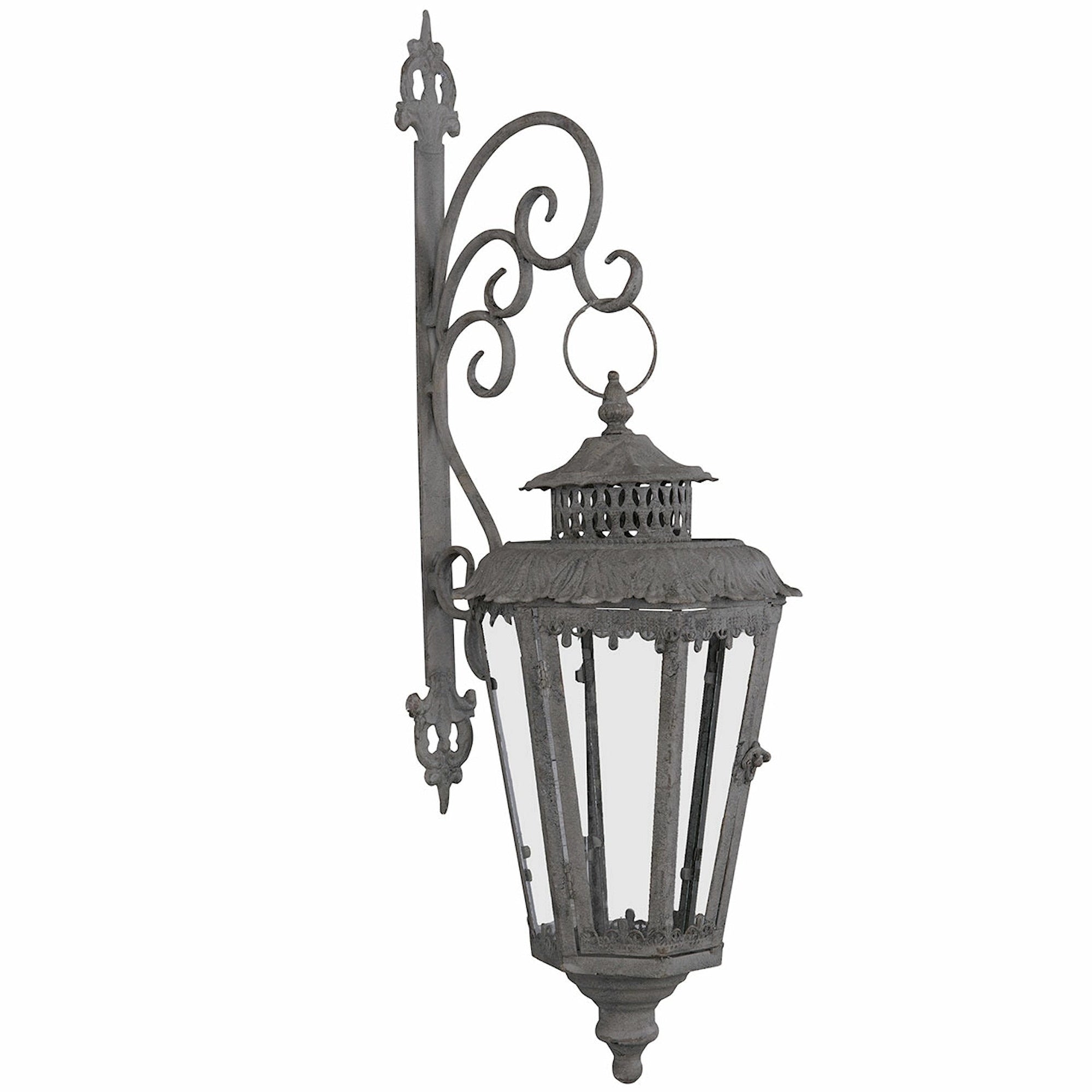 rustikk hengende lykt - rustikk grå patina