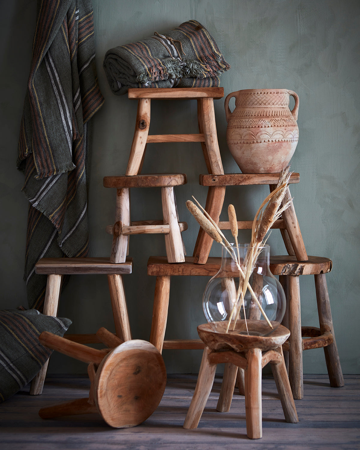 Krakk, Teakrot - H45cm