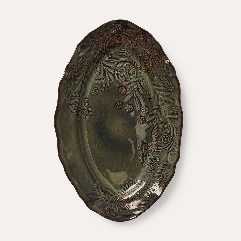 serveringsfat sthål fig fikenbrun ovalt svensk design 112212
