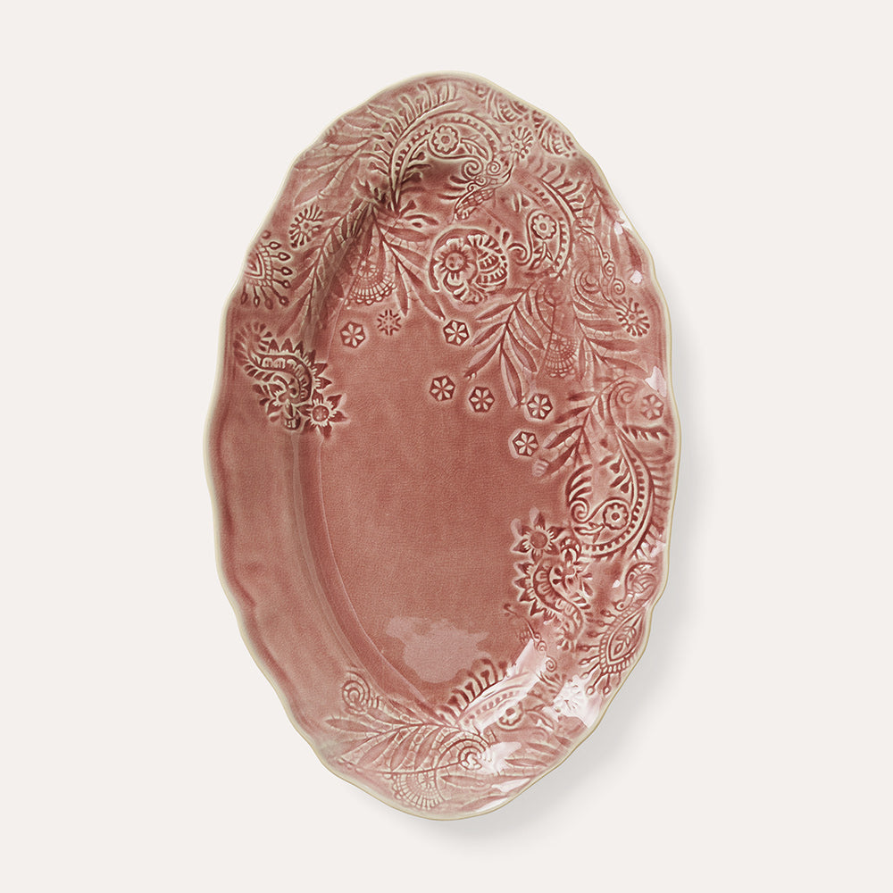serveringsfat sthål old rose ovalt gammel rosa 112219 arabesque