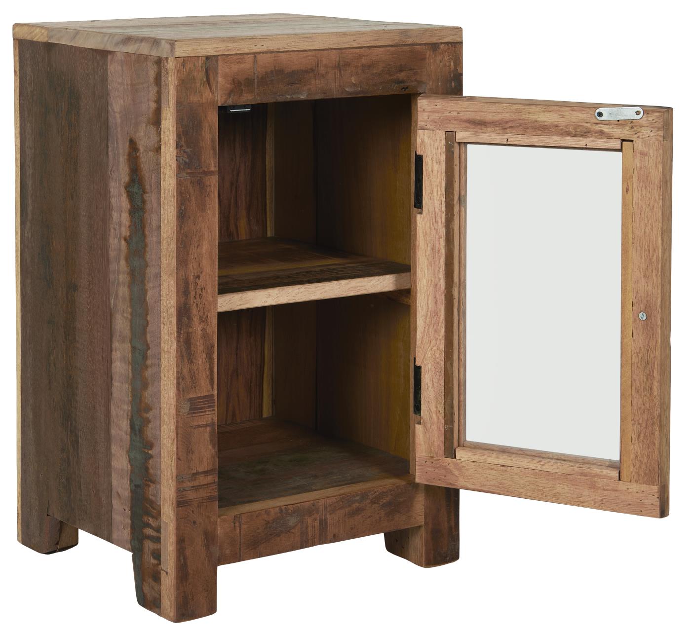 Sidebord m/Glassdør, Rustikk Treverk