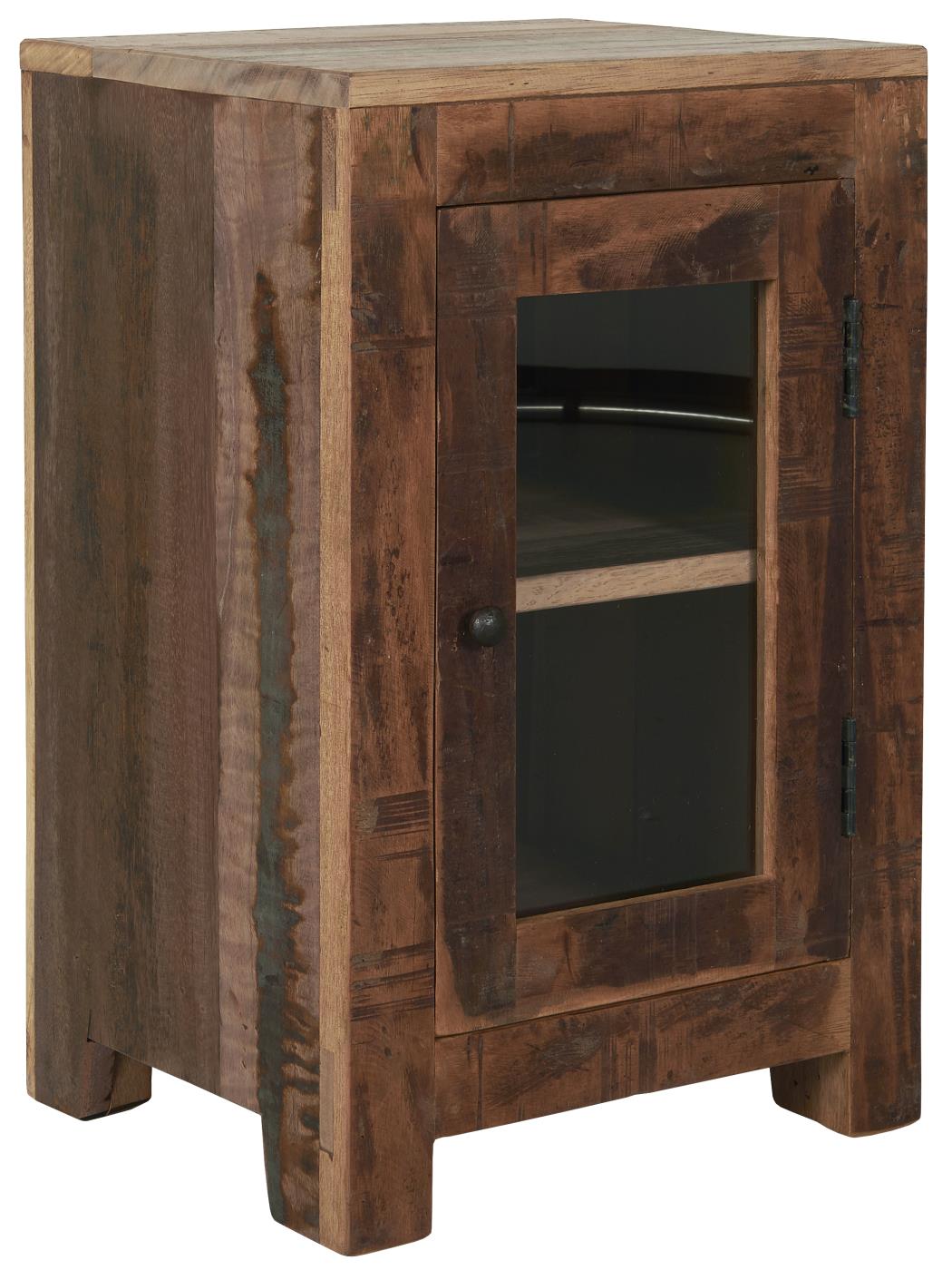 Sidebord m/Glassdør, Rustikk Treverk