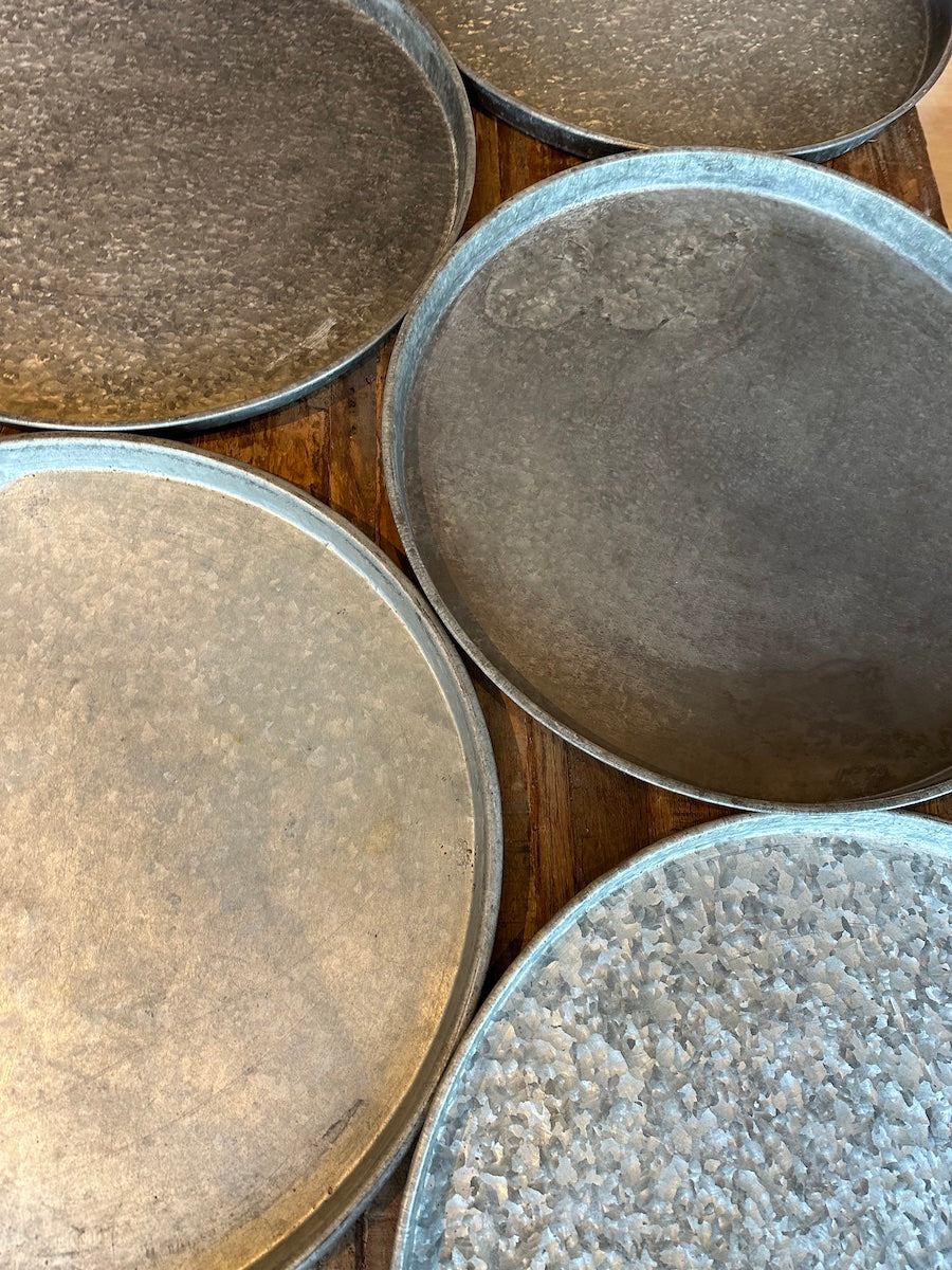 Stort Rundt Metallfat, Redesign - Ø55cm