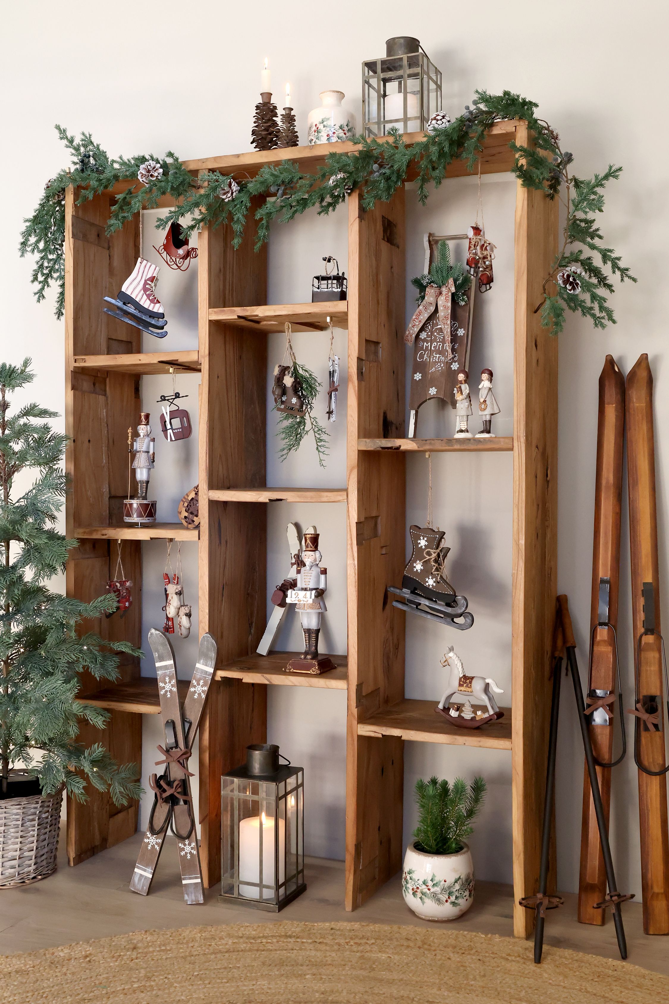 nostalgiske ski til dekor - julepynt