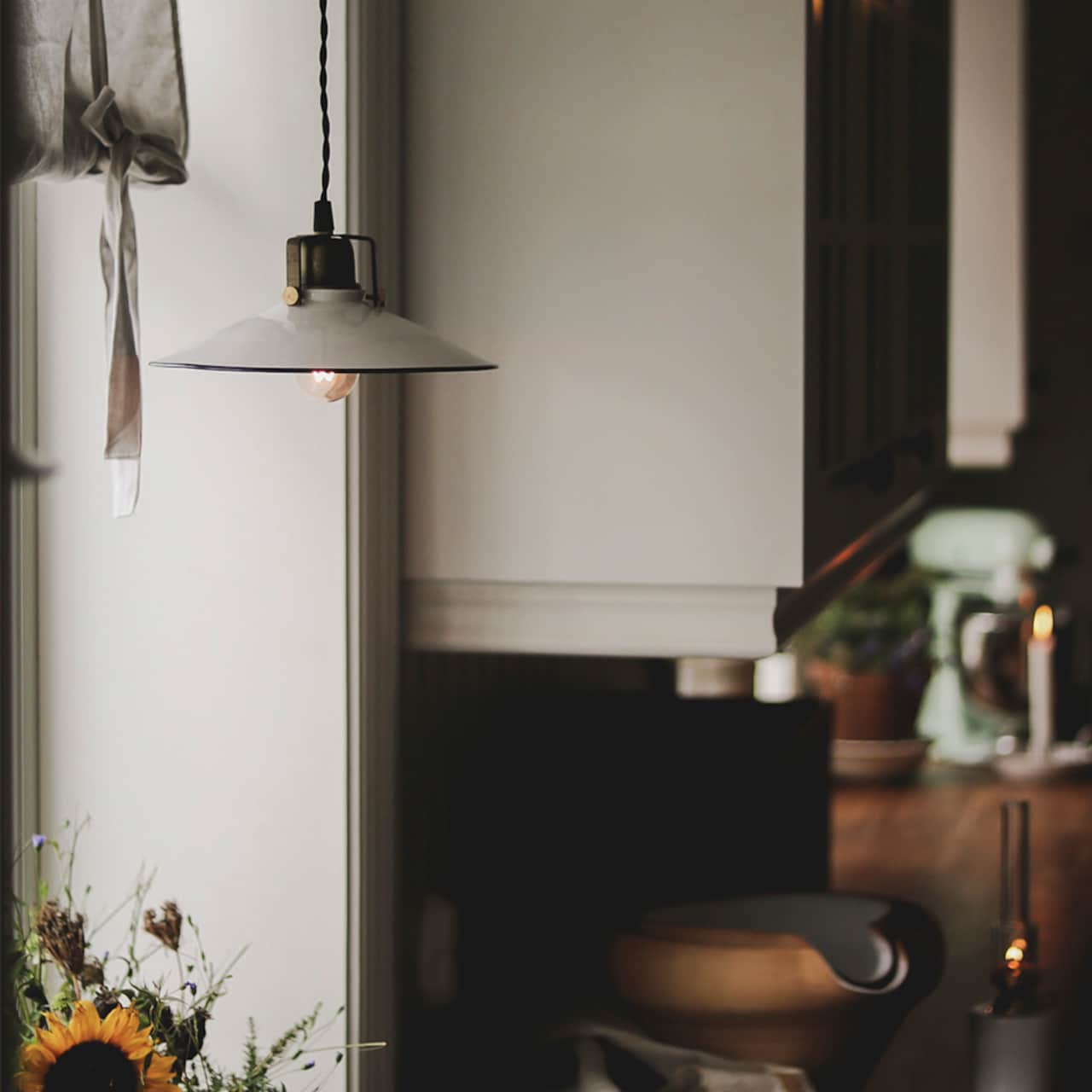 skomakerlampe hvit