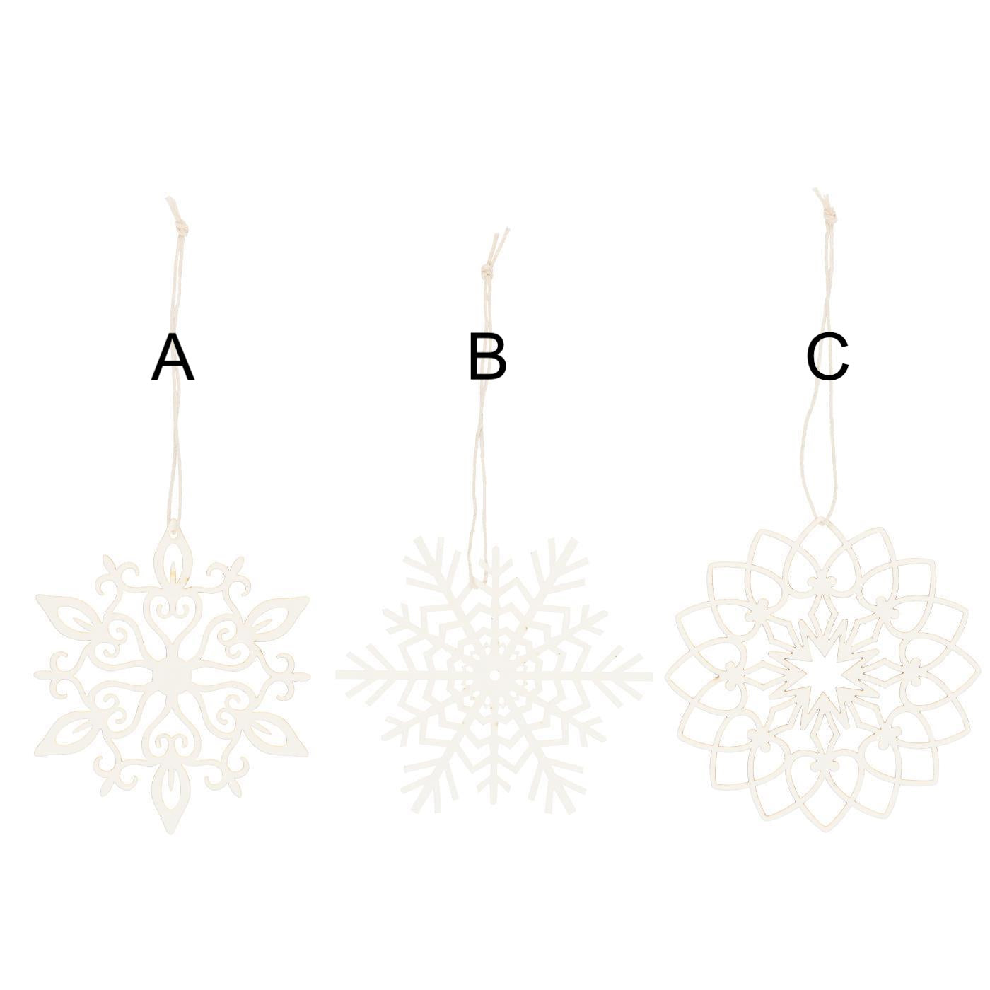 Snøkrystall Papirklipp - 6pk