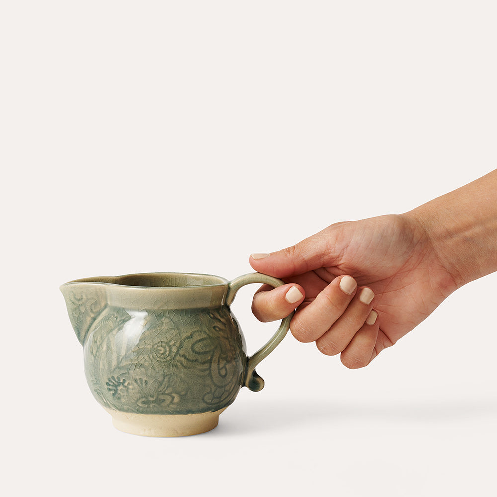 sthål fløtemugge mugge antique 112509