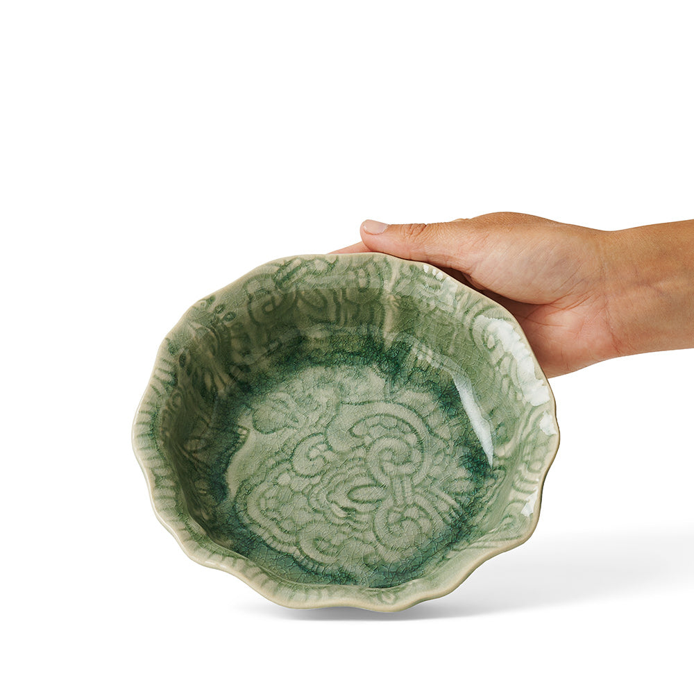 sthål keramikk servering skål suppeskål arabesque antique antikk 110217