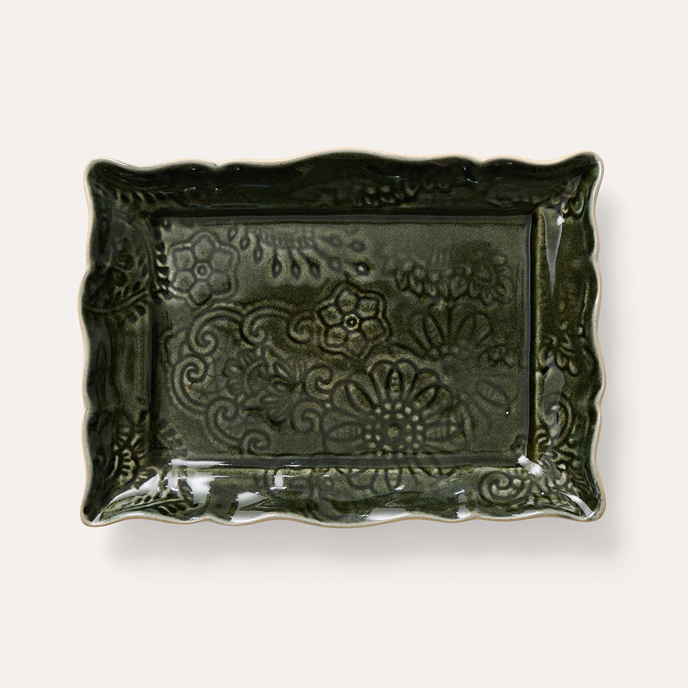 sthål keramikk serveringsfat - glasur shadow