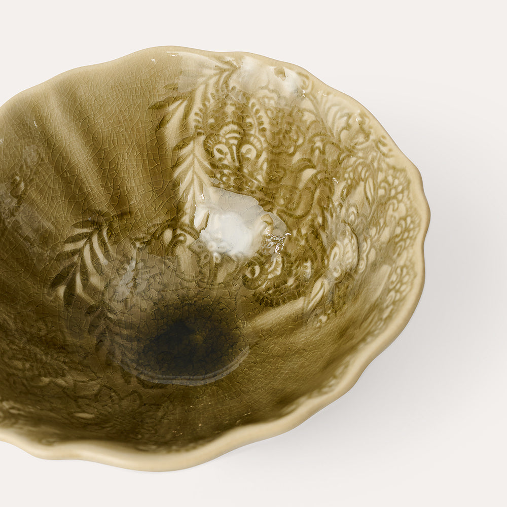 sthål liten suppeskål / skål - beige sand