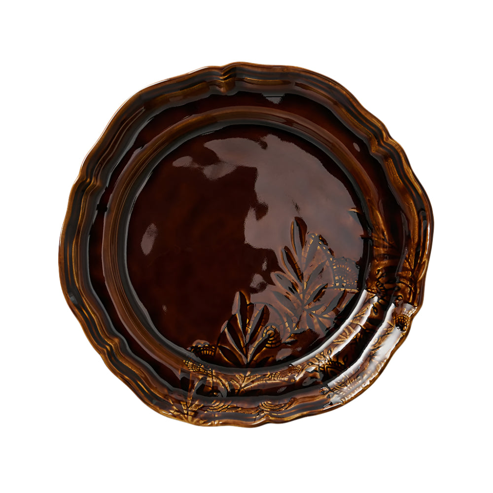 sthål middagstallerken tallerken arabesque coffe brun kaffe 111005