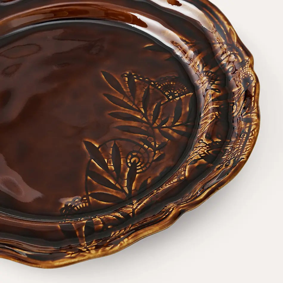 sthål middagstallerken tallerken arabesque coffe brun kaffe 111005
