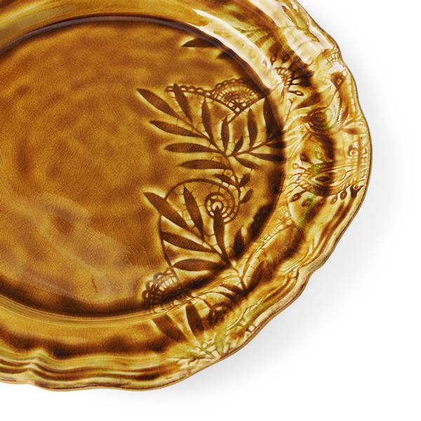 sthål middagstallerken tallerken stor pineapple gul 111017