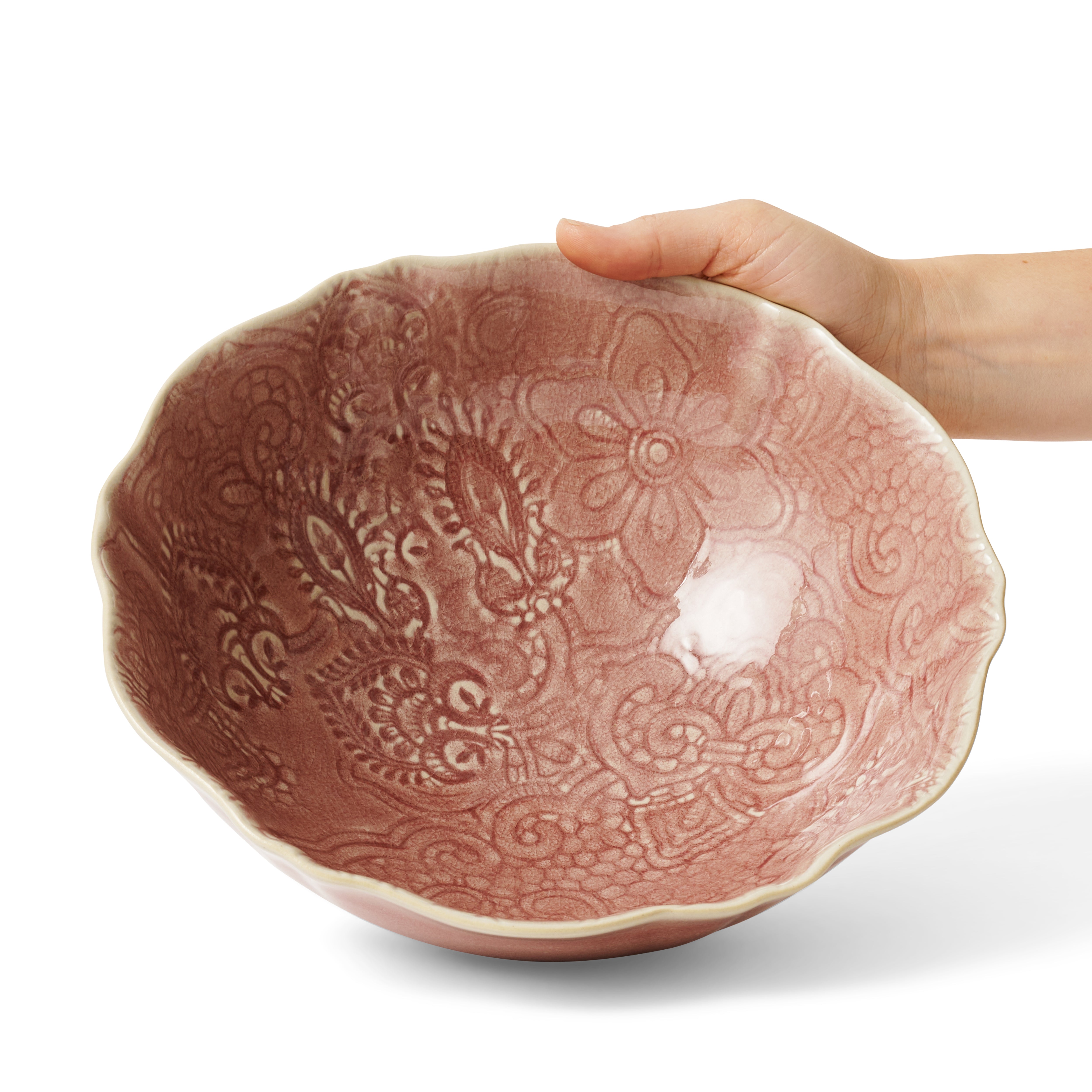 sthål skål bolle bowl old rose rosa 110619