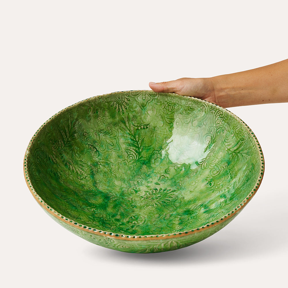 sthål stor skål bowl large grønn sjøgrønn seaweed 111511