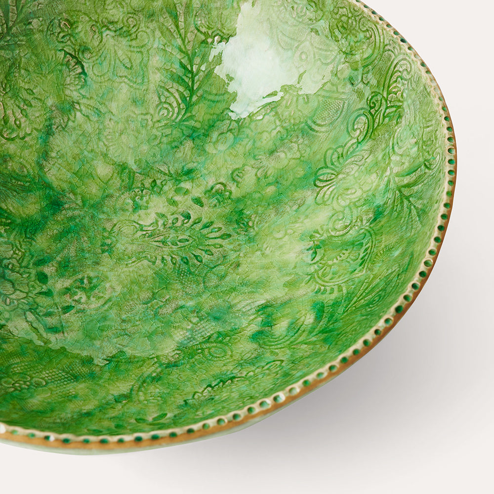 sthål stor skål bowl large grønn sjøgrønn seaweed 111511