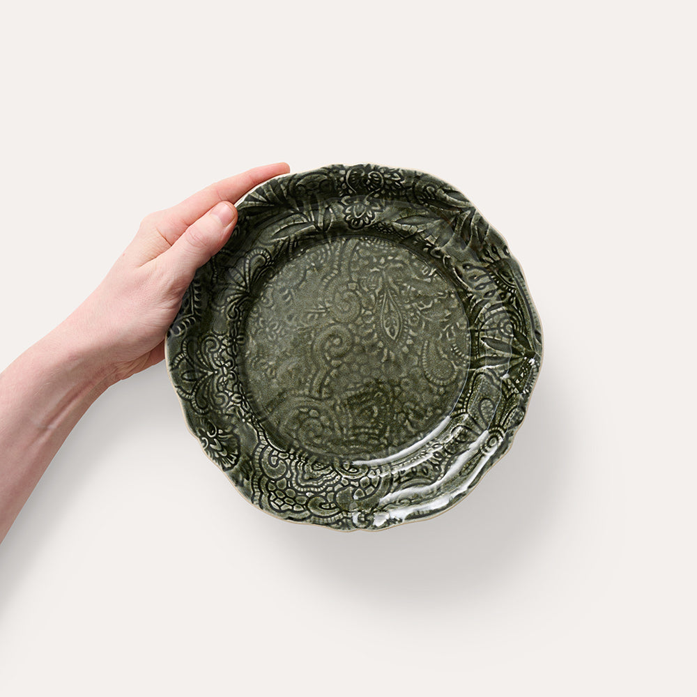 sthål tallerken / frokosttallerken - farge shadow