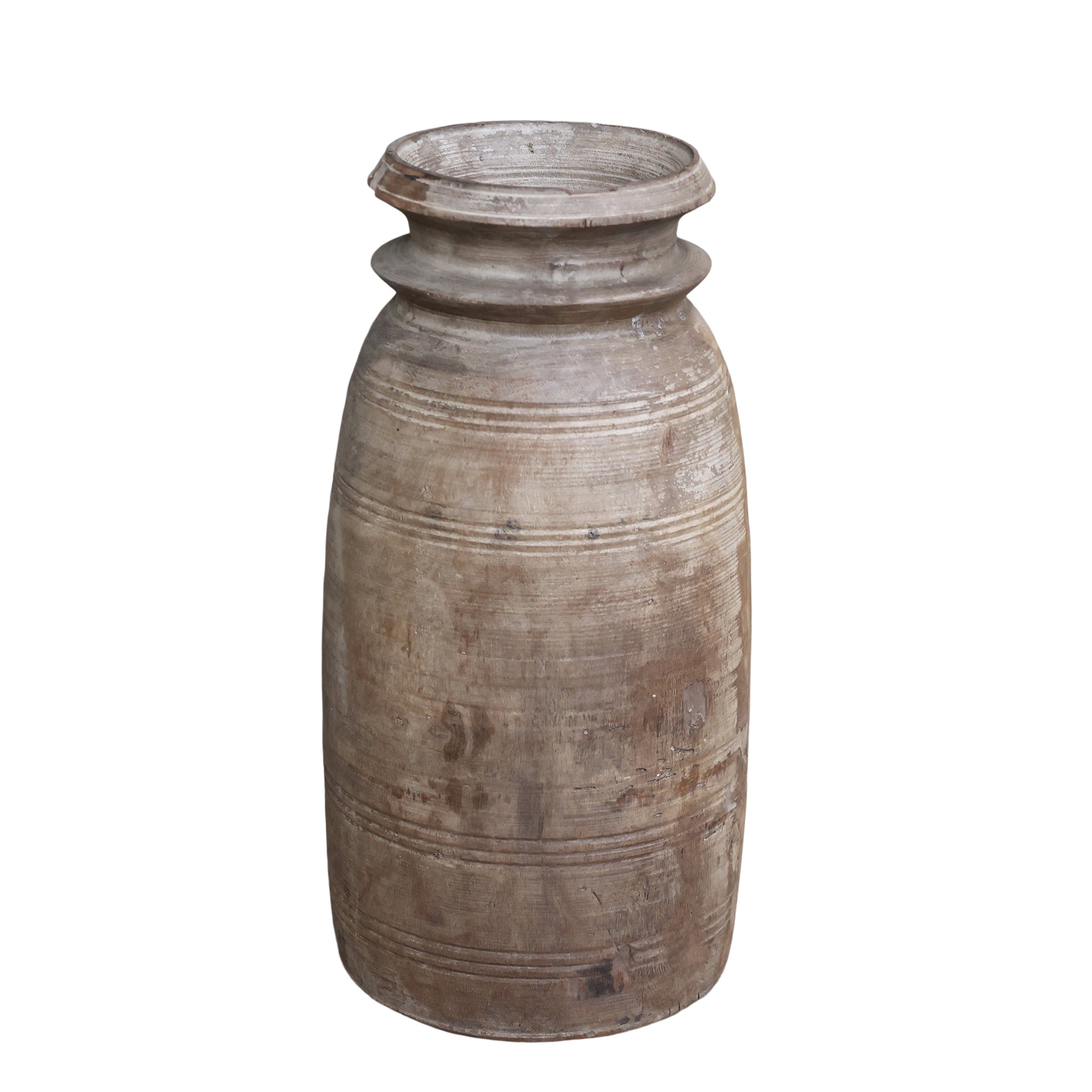 stor høy treurne urne tre vase rustikk 65080400