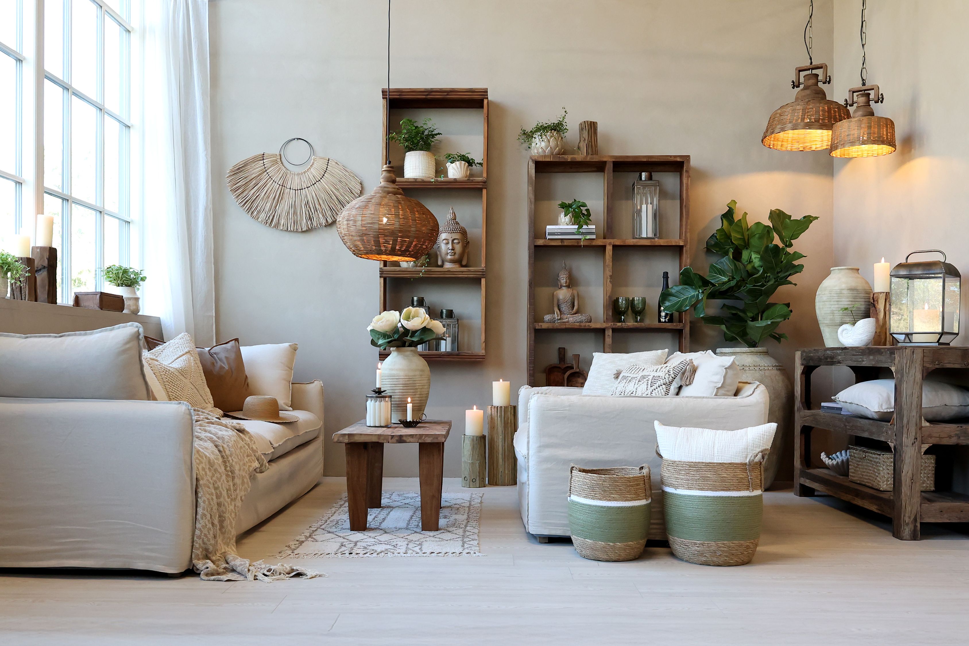 Rustikk Trehylle - 94x152cm