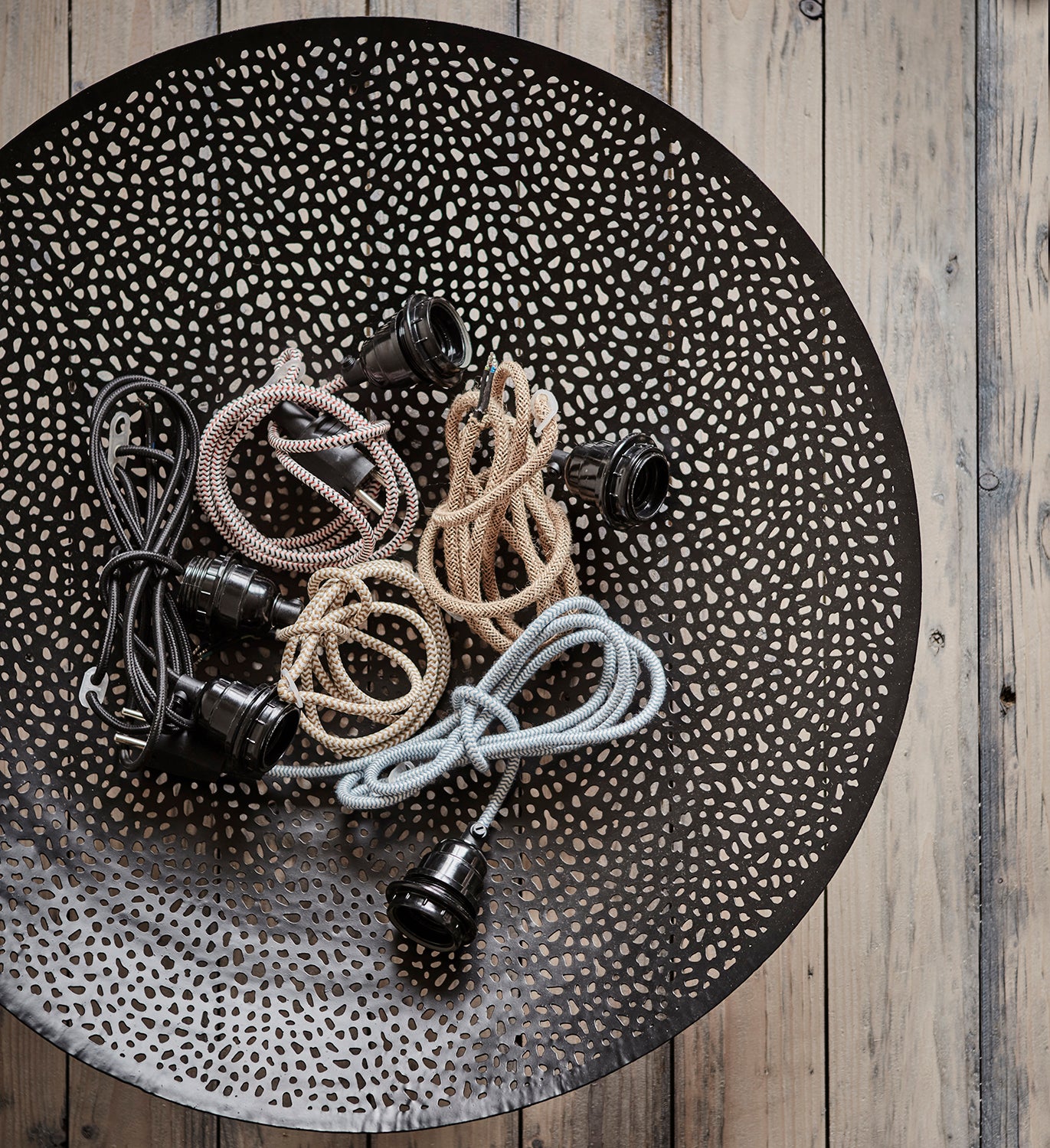 tekstil lampeledning natur