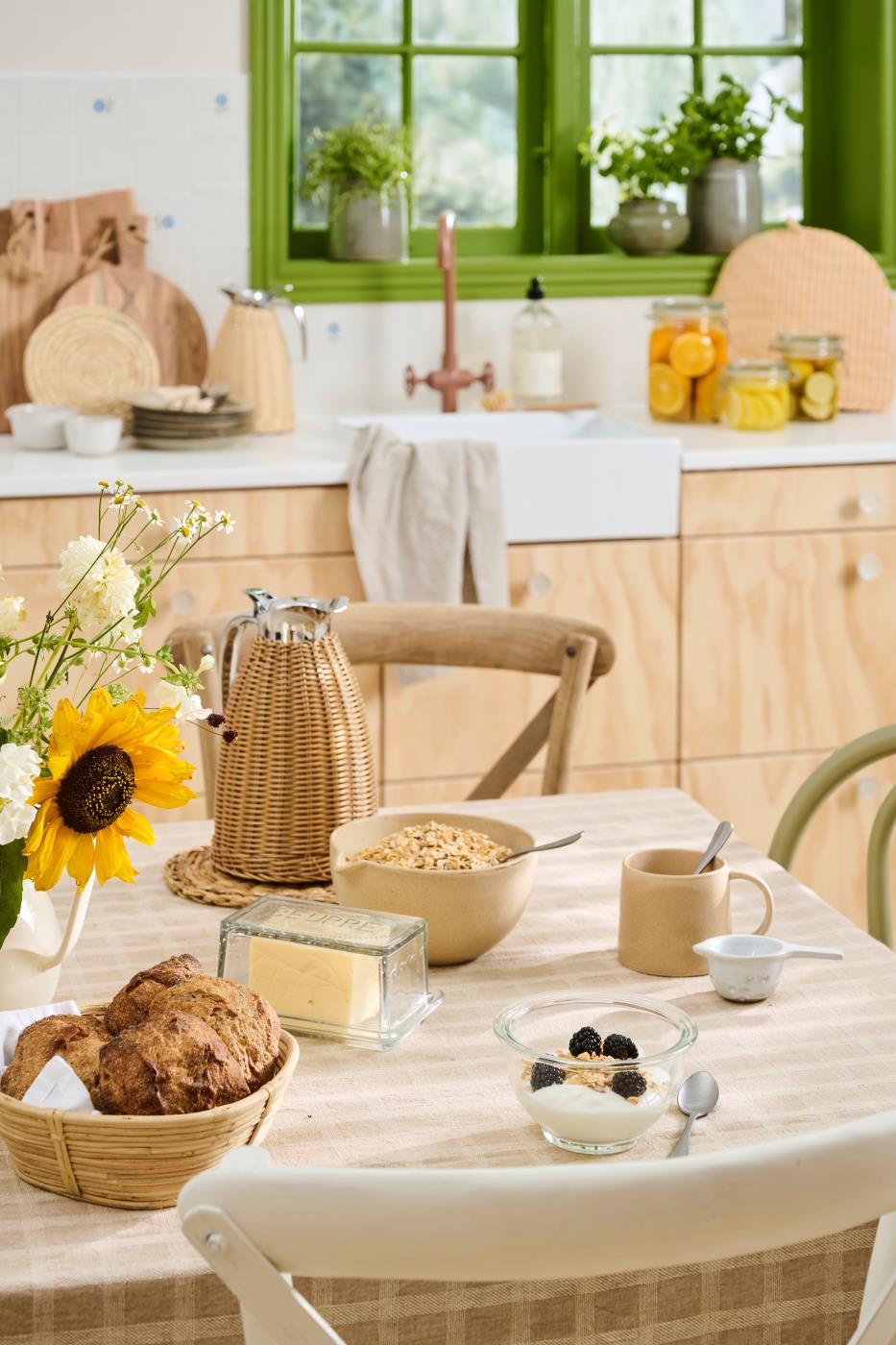 Termokanne, Brun Håndflettet