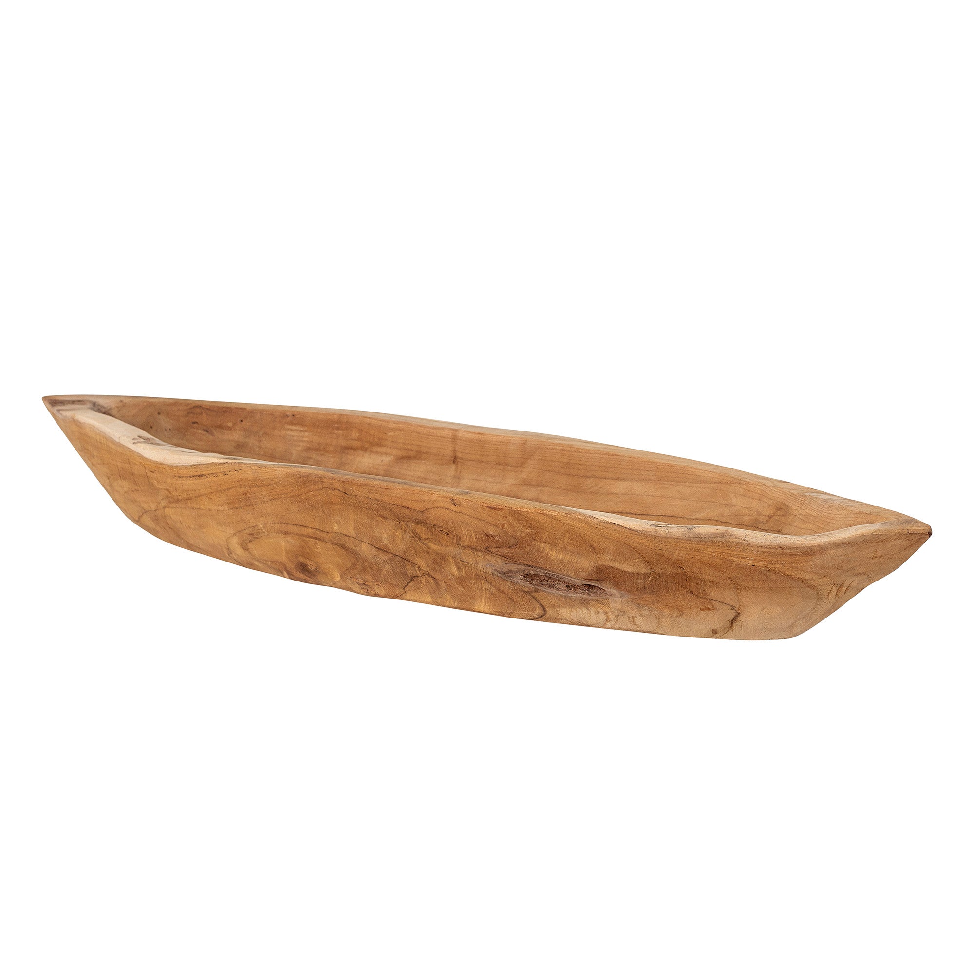 trefat dekorasjon fat bord rustikk teak bloomingville 82051684 avlangt