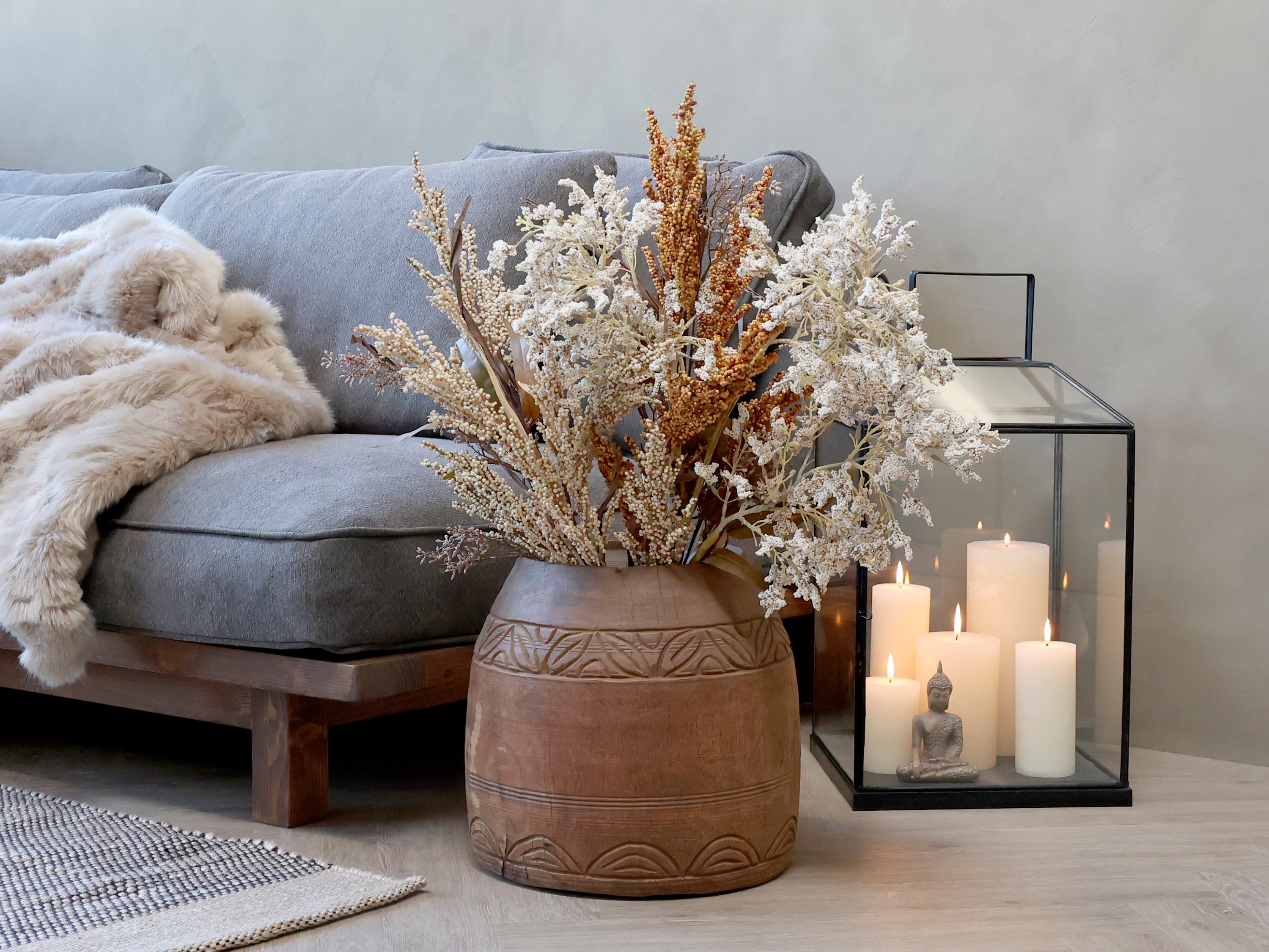 treurne vase tre rustikk gammel vintage chic antique 65080300 interiør inspirasjon