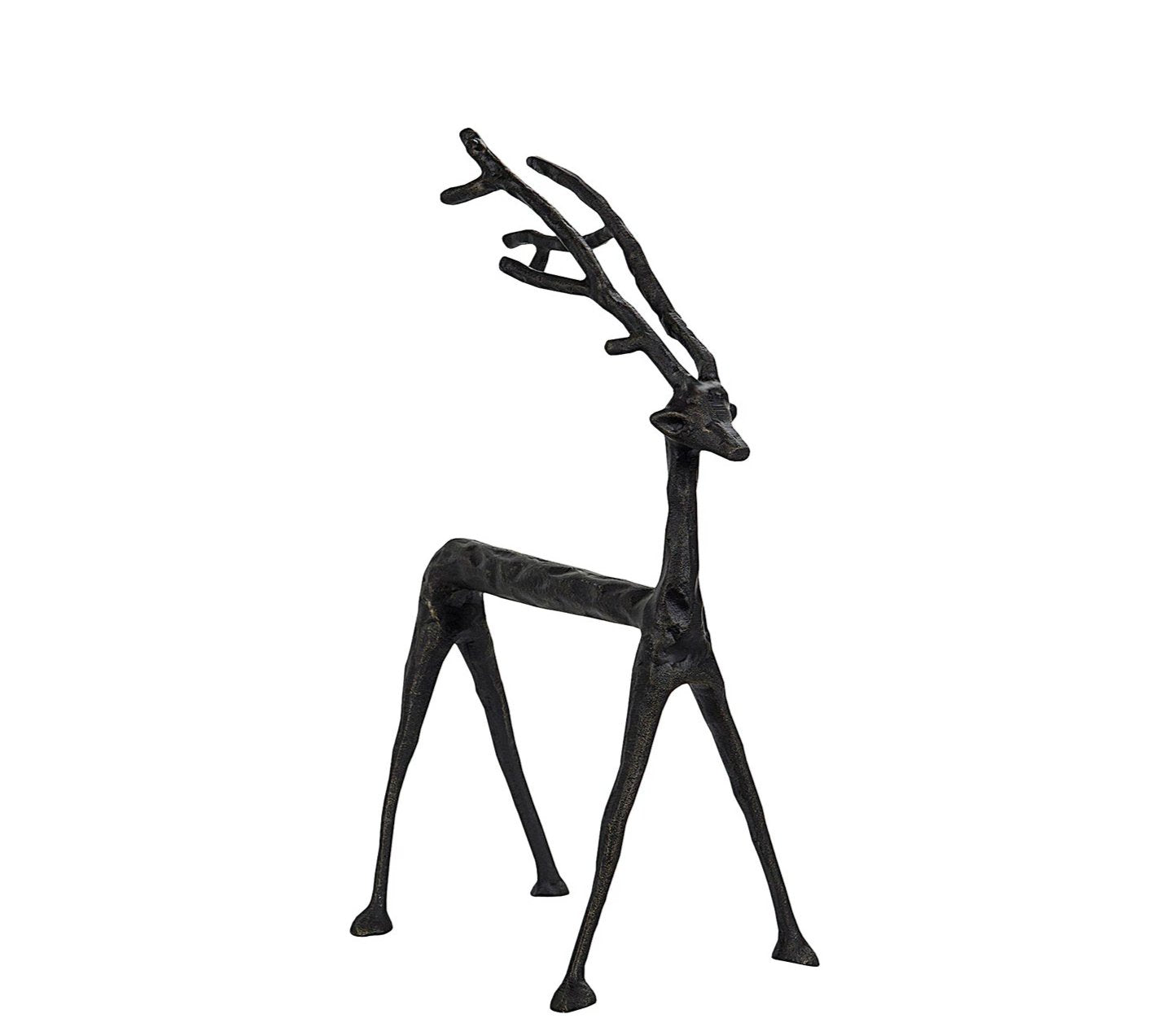 Reinsdyr, Svart Metall - 37cm