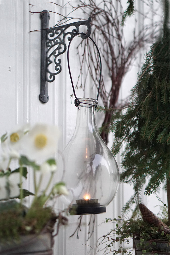 Ampelkrok Antikkgrå, Støpejern - 15x23cm