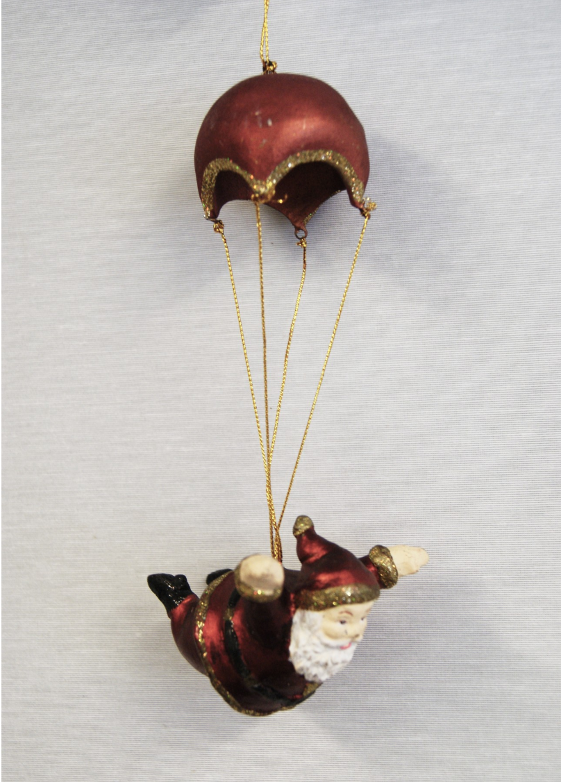 Julenisse i Fallskjerm - 18cm