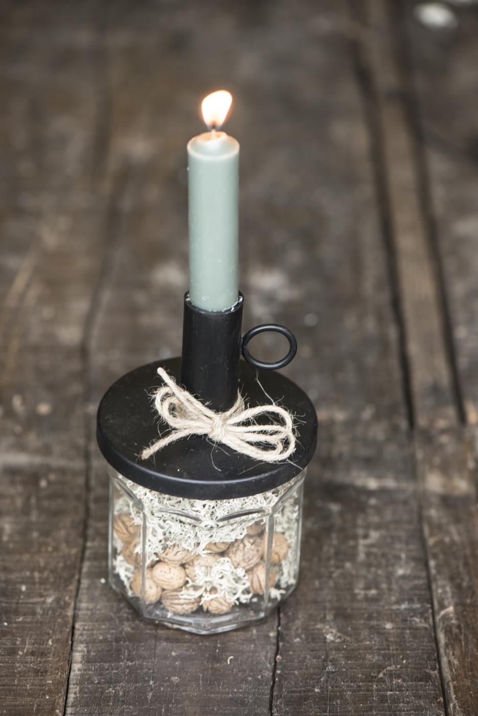 bedelys ib laursen kort stearinlys grønn støvgrønn 4171-81