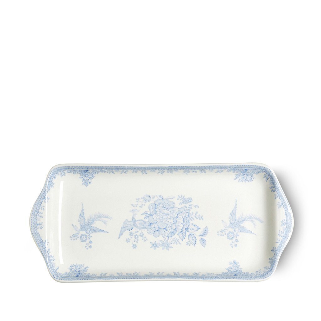 burleigh serveringsfat sandwich tray blue asiatic pheasants retangulært fat nettbutikk