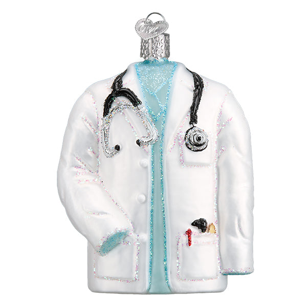 doktor doktorfrakk lege ornament glass julekule julepynt gave nettbutikk