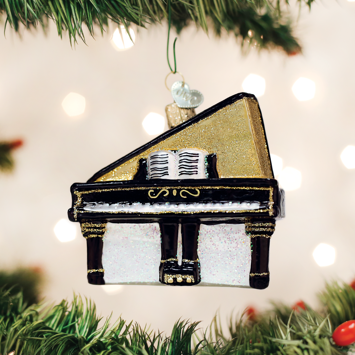 flygel piano glass ornament julepynt juletrepynt