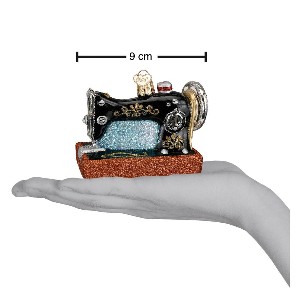 gammel symaskin julekule ornament glass vintage nettbutikk old world christmas