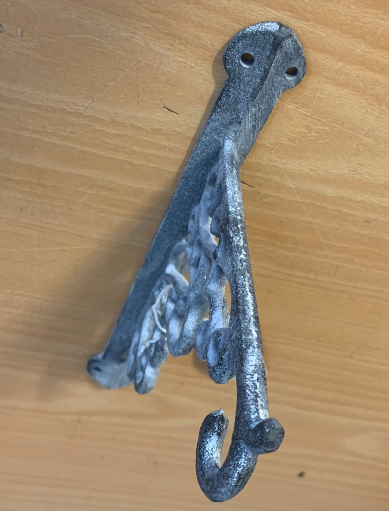 Ampelkrok Antikkgrå, Støpejern - 15x23cm