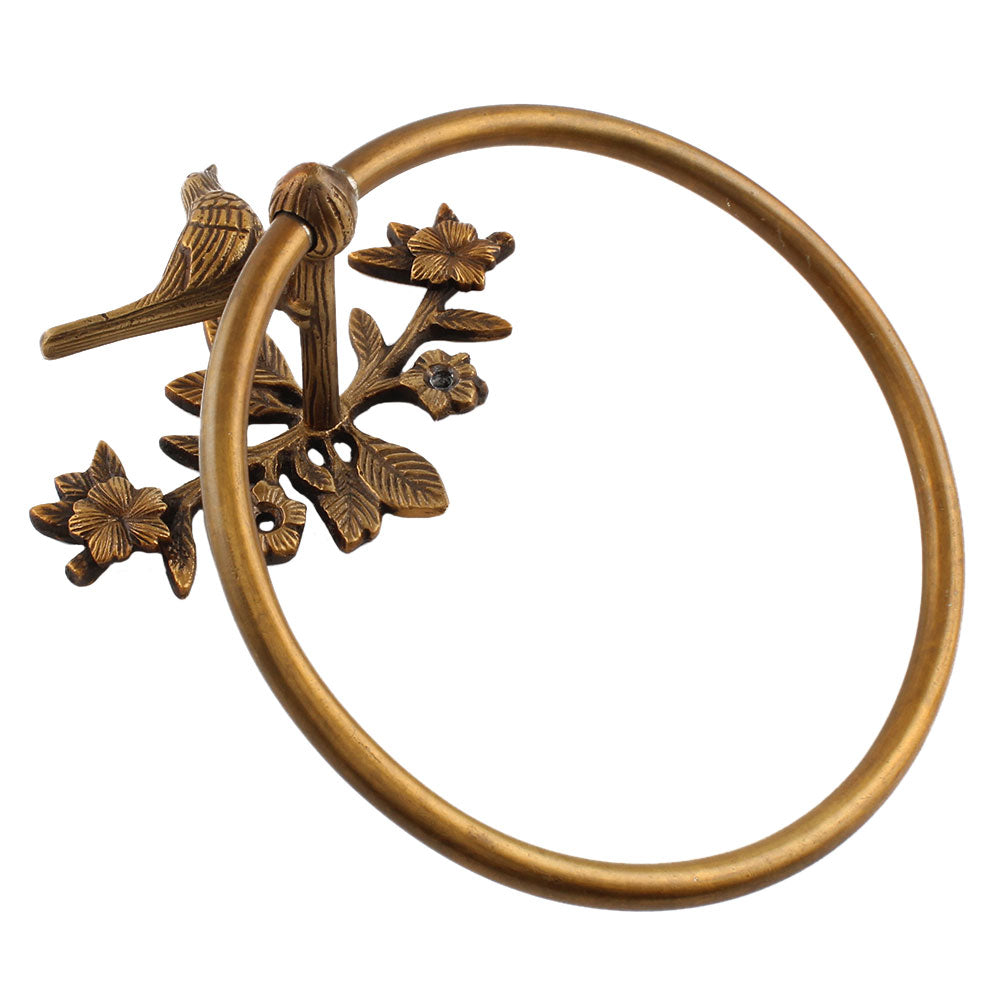 håndkleholder holder håndkle ring fugl messing