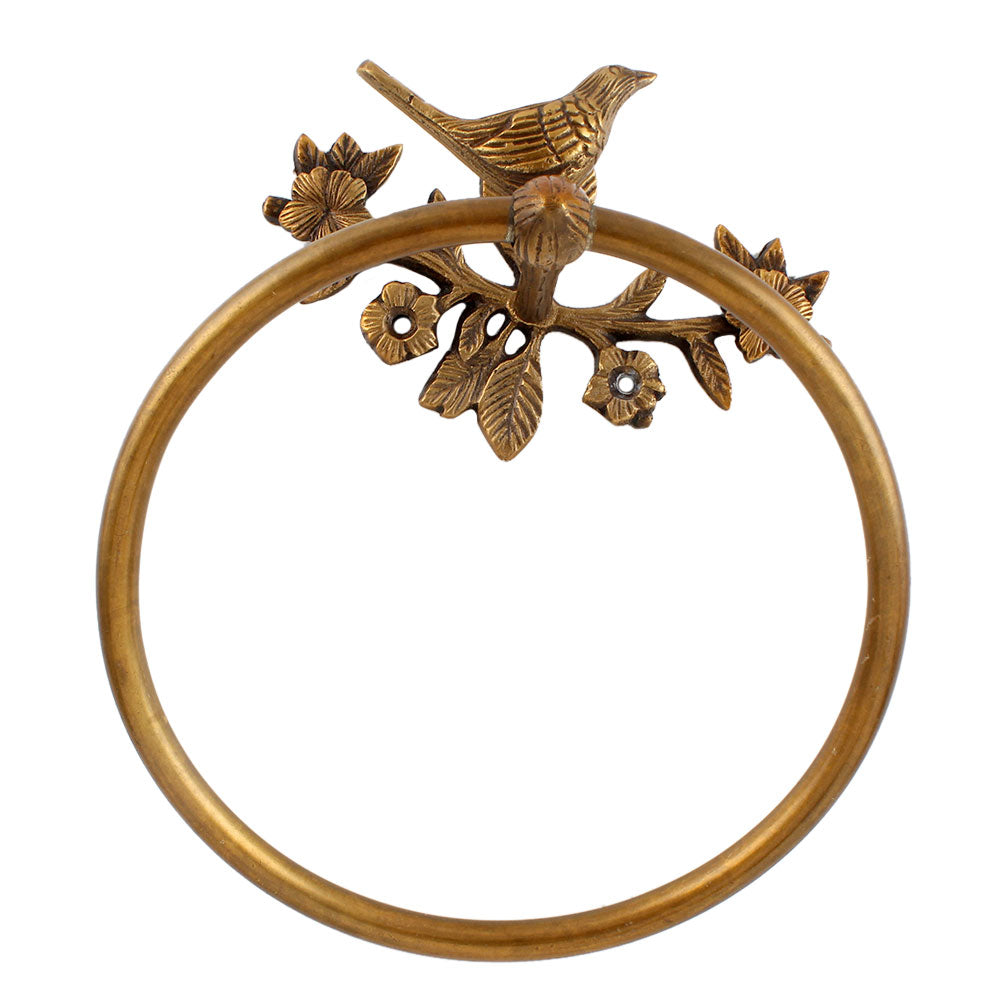 håndkleholder holder håndkle ring fugl messing