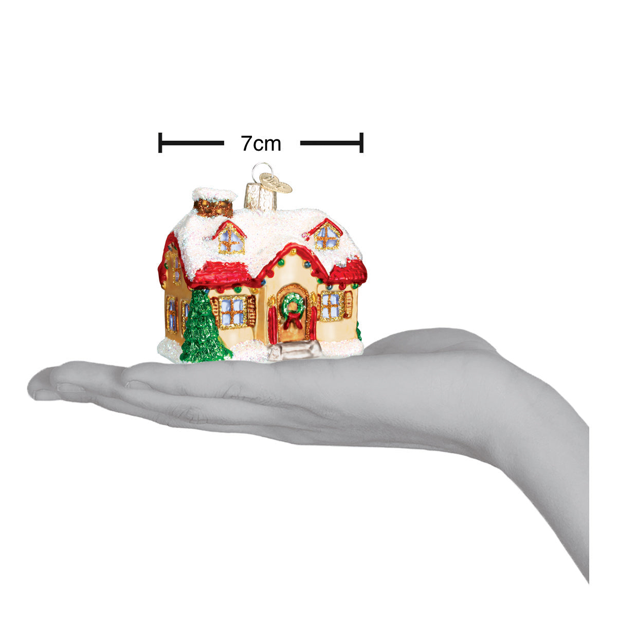 hus hjem ornament glass jul julepynt juletrepynt julehjem 20032