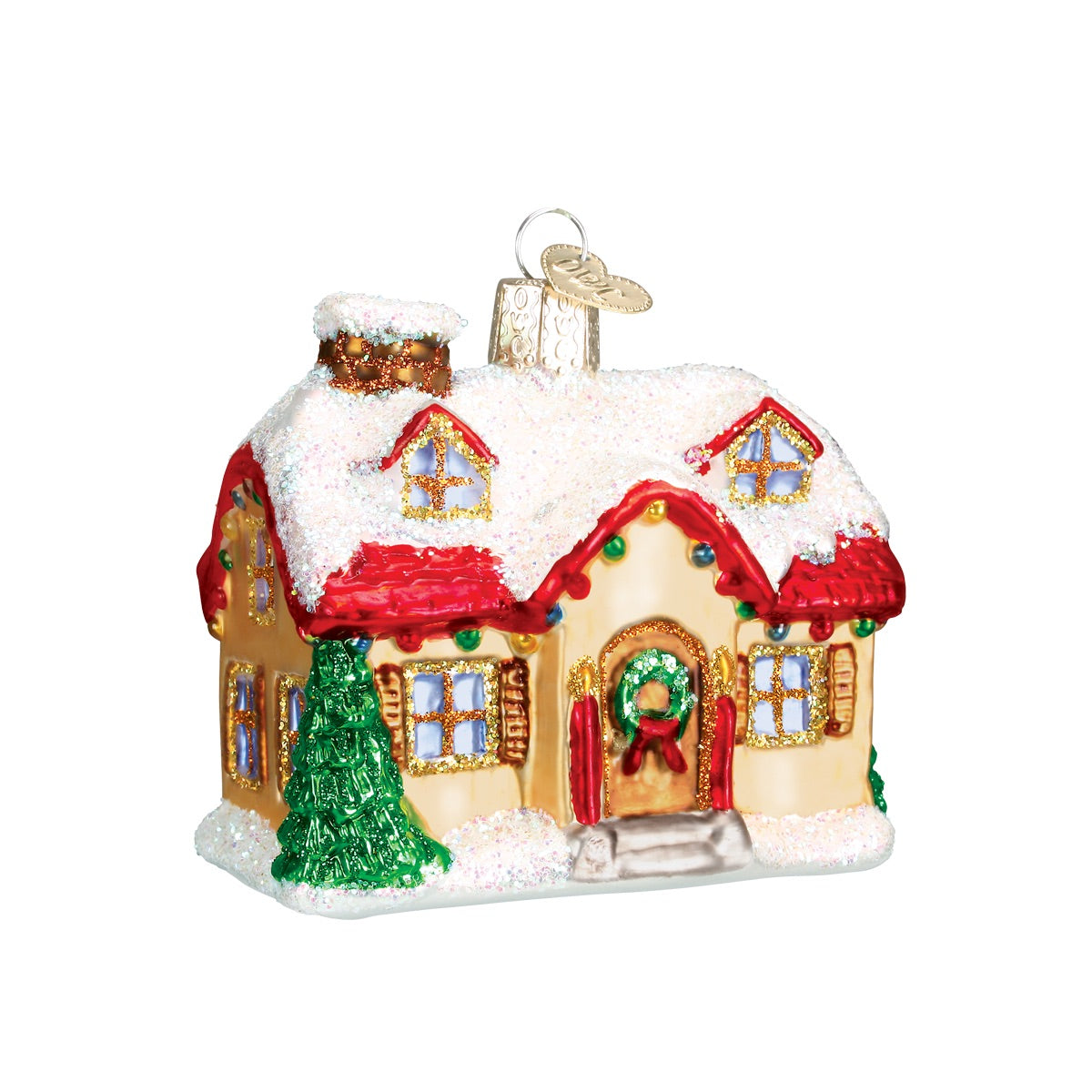 hus hjem ornament glass jul julepynt juletrepynt julehjem 20032